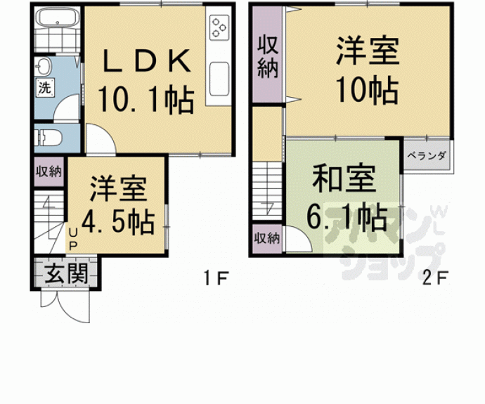 【上京区薮之内町７７－５貸家】間取