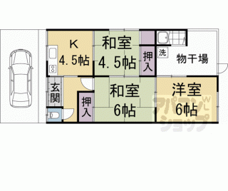 【梅津罧原町１７－２－１貸家】