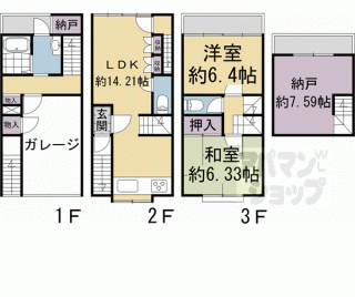 【壬生御所ノ内町の貸家】