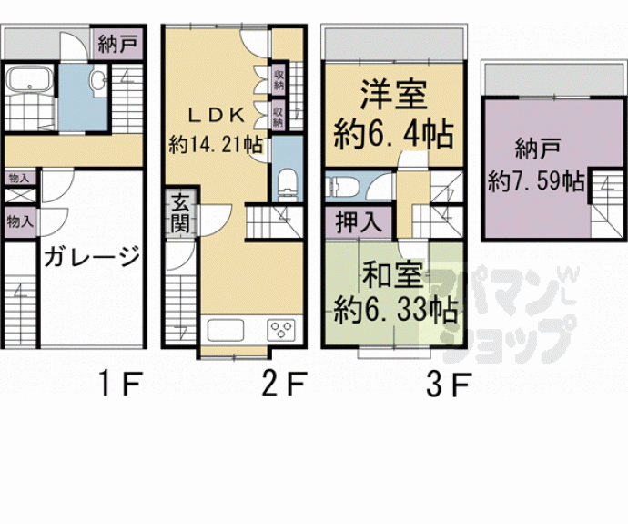 【壬生御所ノ内町の貸家】間取