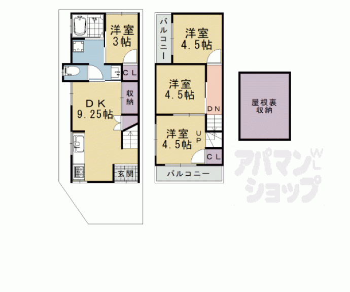 【松尾鈴川町貸家１５－４１】間取