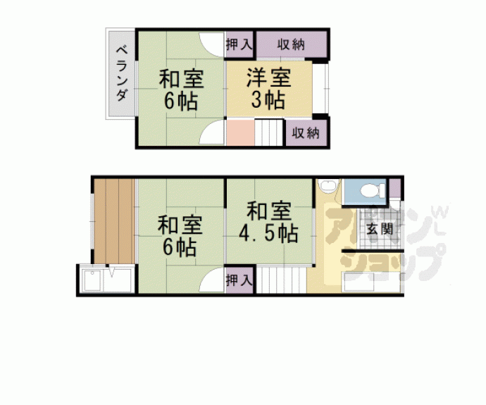 【滝ノ町１丁目貸家】間取