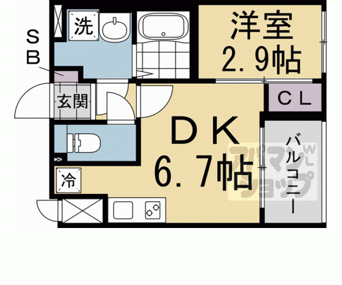 【ソルテラスＴＨＥ　ＫＹＯＴＯ東寺】間取