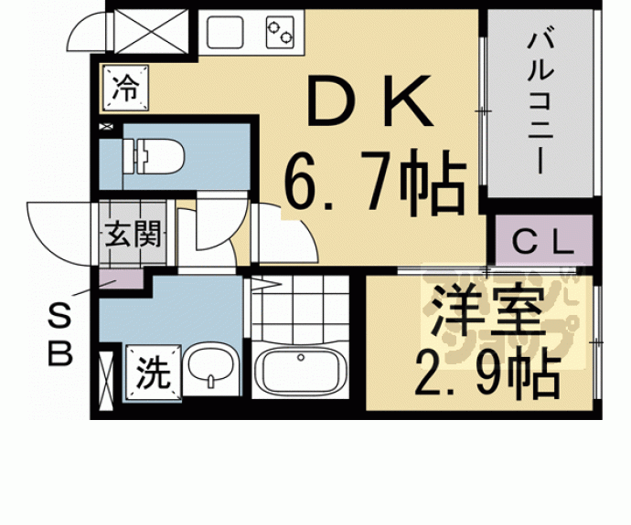 【ソルテラスＴＨＥ　ＫＹＯＴＯ東寺】間取