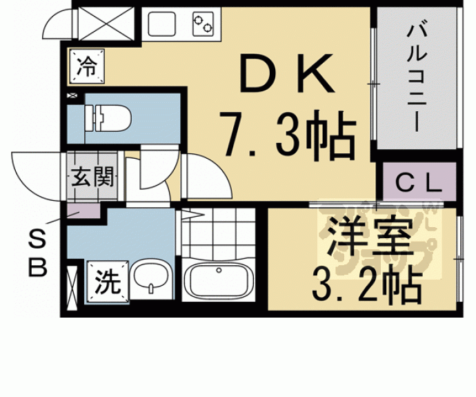 【ソルテラスＴＨＥ　ＫＹＯＴＯ東寺】間取