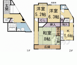 【下鴨中川原町７１－２貸家】