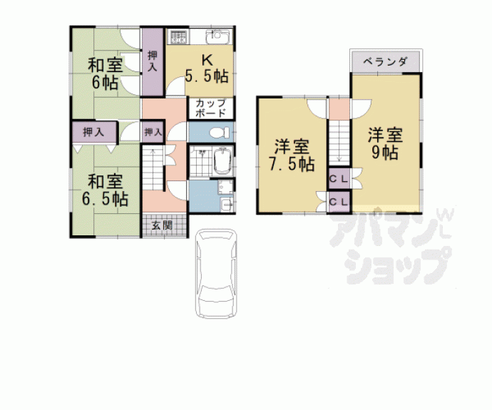 【大山崎藤井畑貸家】間取