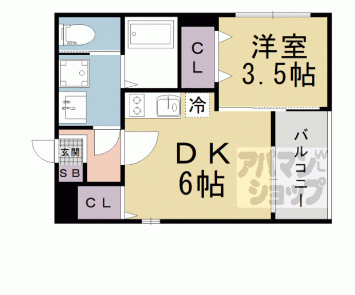 【ロザージュ山科】間取