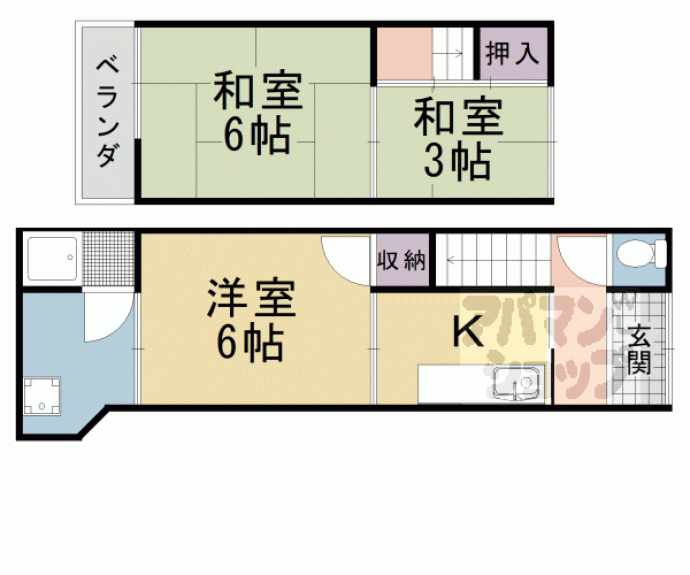 【滝ノ町１丁目テラス】間取