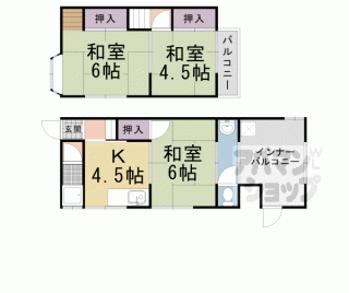 【篠町篠観音芝貸家】