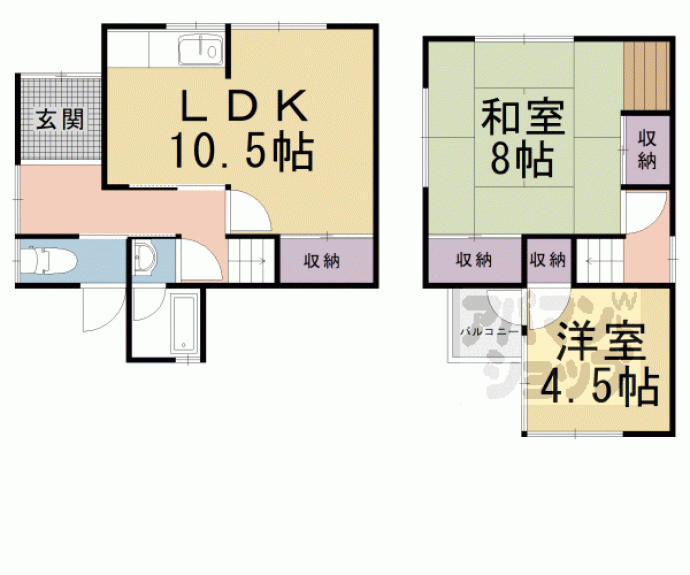 【大塚野溝町貸家】間取