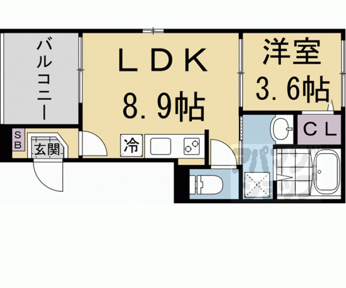 【ハーモニーテラス深草池ノ内町】間取