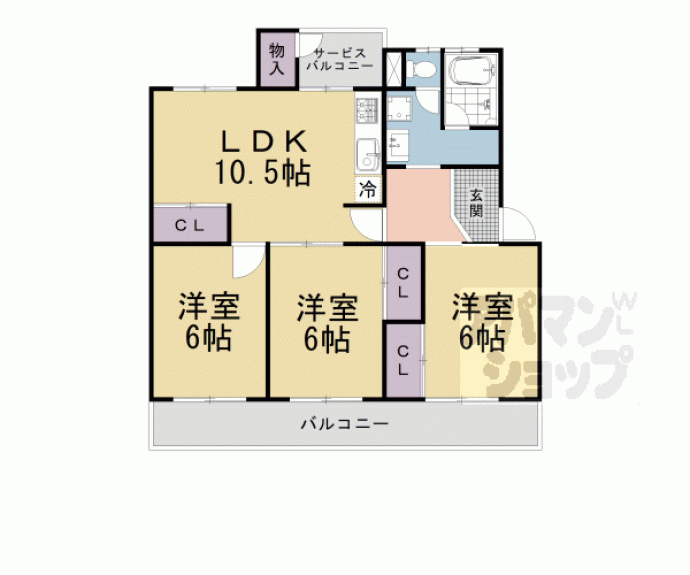 【醍醐上ノ山団地　Ｃ１棟】間取