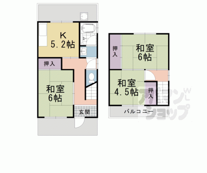 【円明寺下金蔵テラスハウス】間取