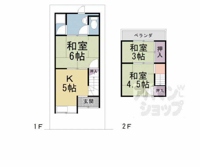 【小倉町南堀池貸家】間取