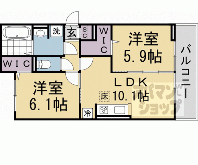 【Ｄ－ＲＯＯＭ　一乗寺】間取