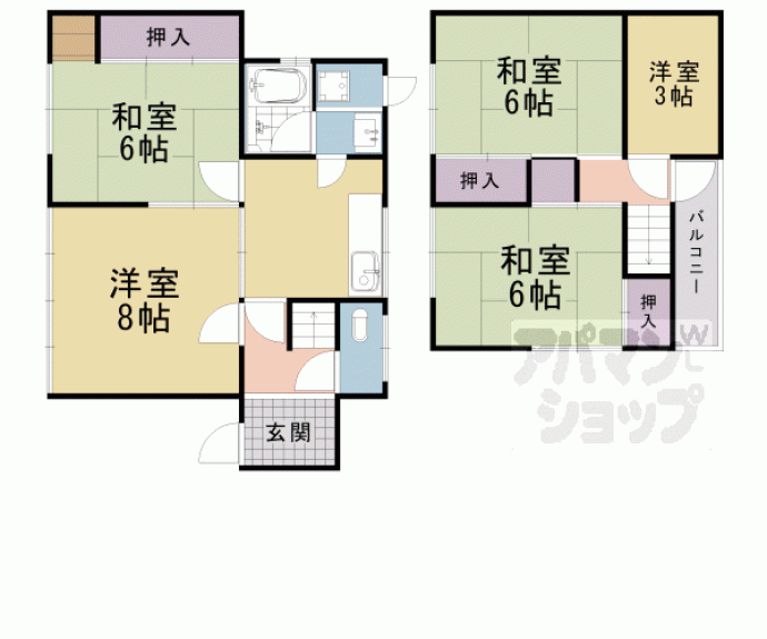 【下矢田３丁目貸家】間取