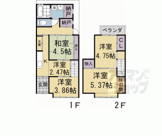 【朱雀宝蔵町　貸家】