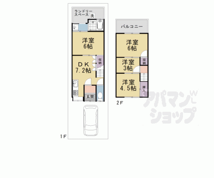 【羽束師菱川町貸家】間取