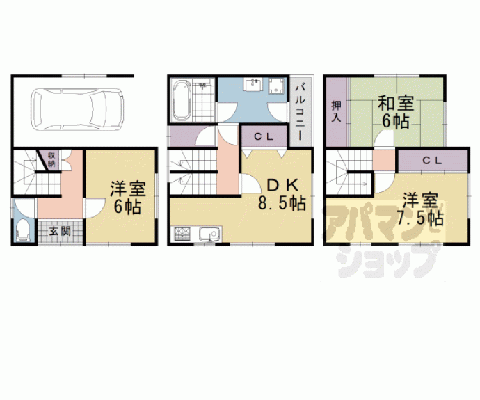 【一文橋２丁目３３－３貸家】間取