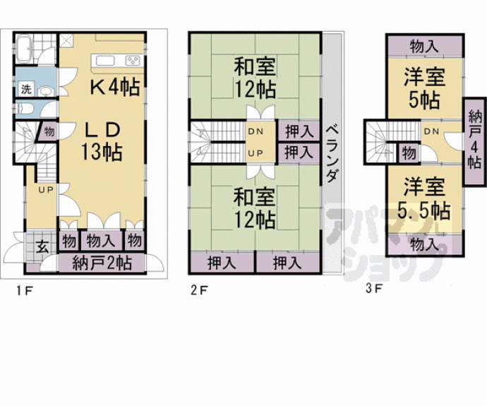 【壬生朱雀町２２－２８貸家】間取