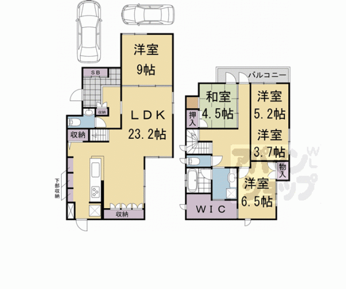 【小山堀池町３５－９戸建】間取