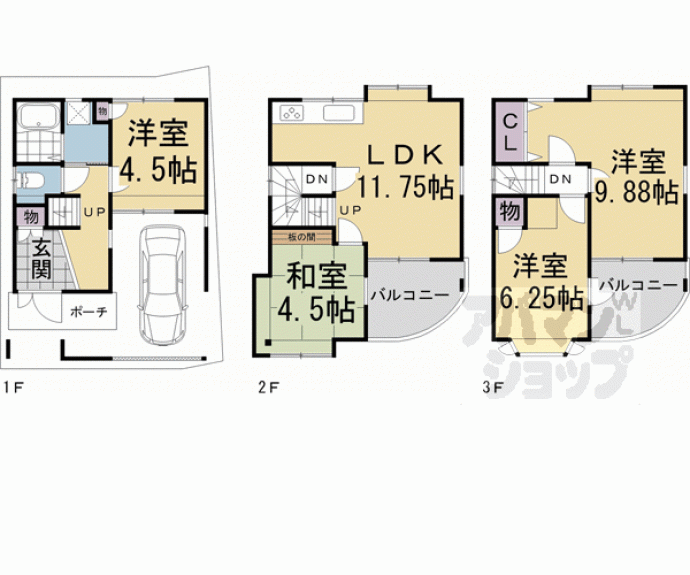 【羽束師菱川町貸家】間取