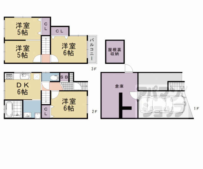 【桂徳大寺東町貸家】間取