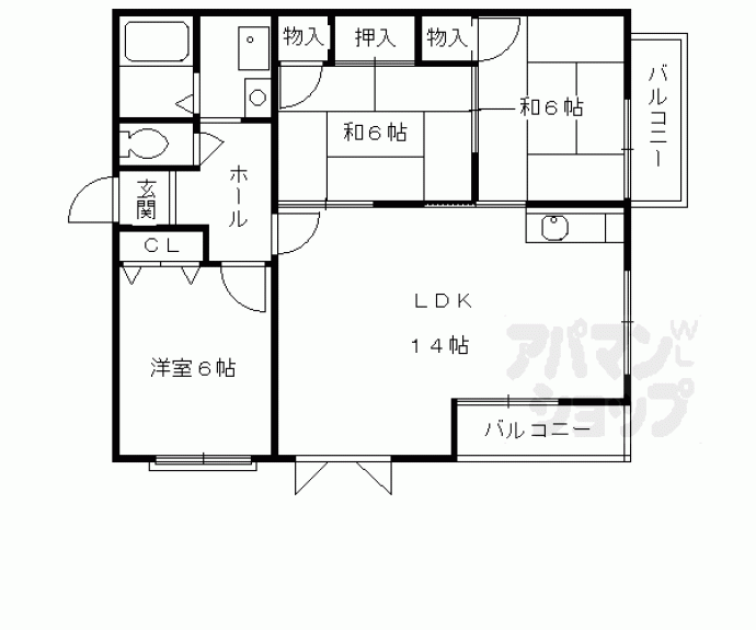 【メゾン大淀】間取