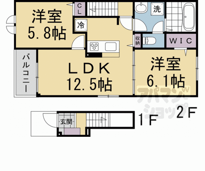 【シモン宝ヶ池】間取