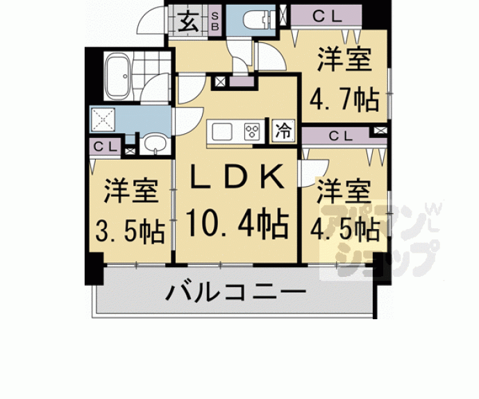 【ブランシエスタ山科大塚】間取