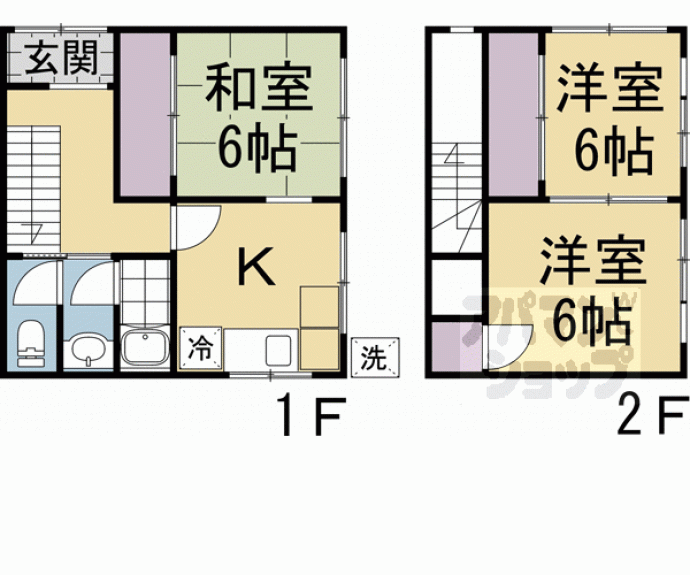 【聖護院蓮華蔵町４番地貸家】間取