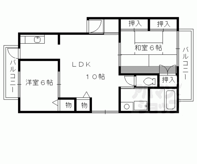 【星野桃山マンション】間取