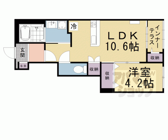 【久御山町佐古内屋敷新築アパート　Ａ棟】間取