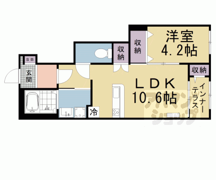 【久御山町佐古内屋敷新築アパート　Ａ棟】間取