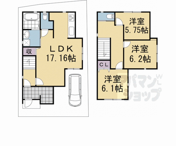 【土橋町貸家】間取