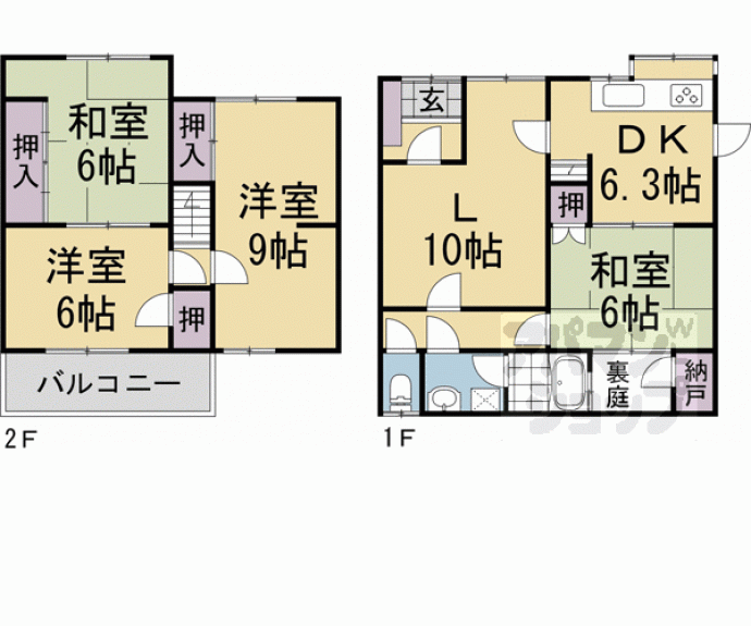 【木幡陣ノ内貸家】間取