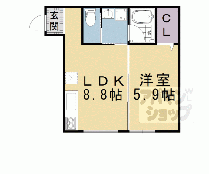 【日住京都五条アパートメント】間取