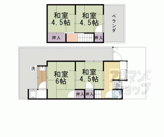 【寺戸町蔵ノ町貸家】間取