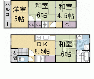 【深草願成町貸家】