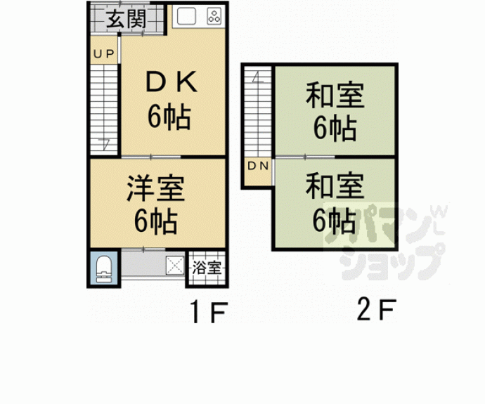 【小山北玄以町２７貸家】間取