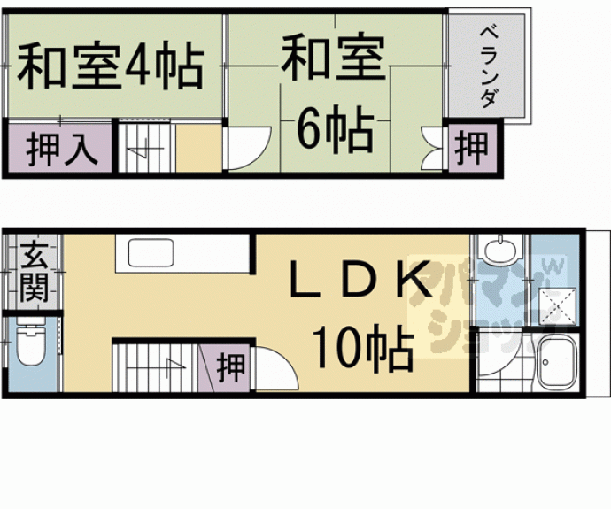 【淀新町貸家】間取