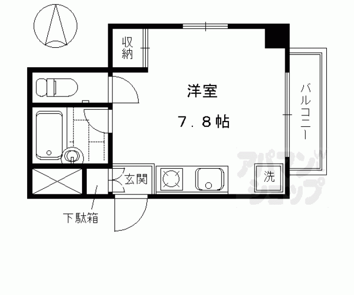 【第４０長栄グランドムール上鳥羽】間取