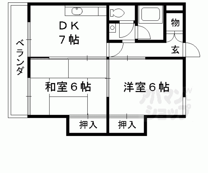 【レスポワール丹波橋】間取