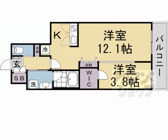 【ウェルスクエア四条大宮ＮＯＲＴＨ】間取