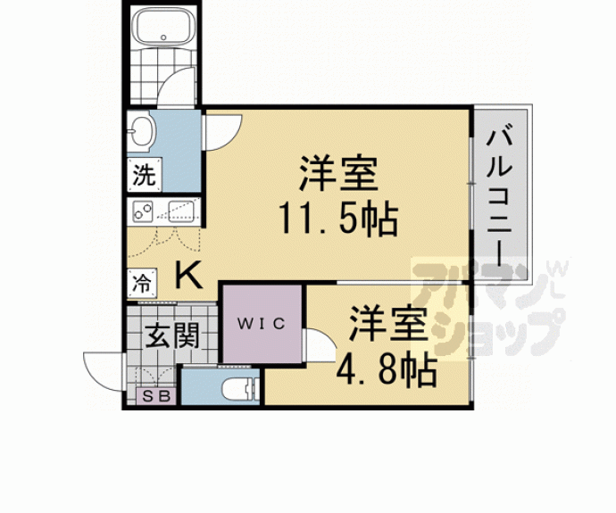 【ウェルスクエア四条大宮ＮＯＲＴＨ】間取