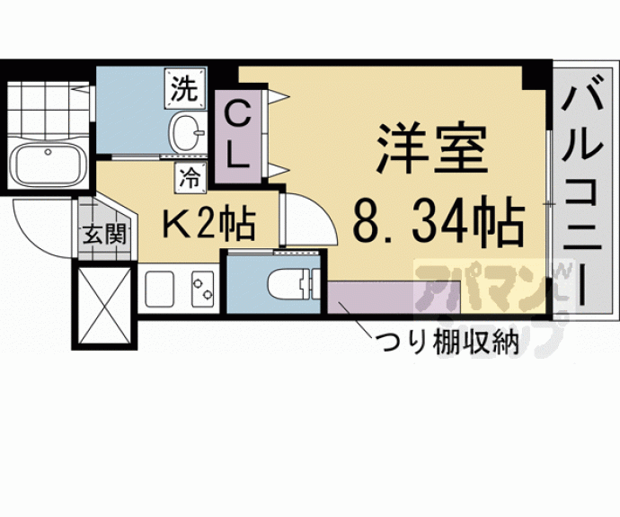 【ウイングス千本丸太町】間取