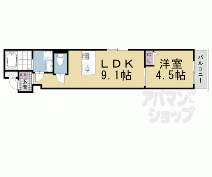 【エスペランサ四条堀川】間取