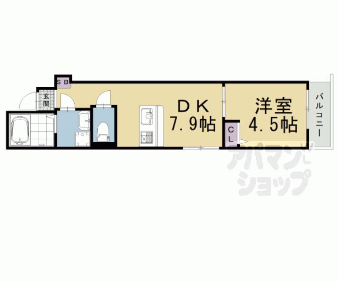 【エスペランサ四条堀川】間取