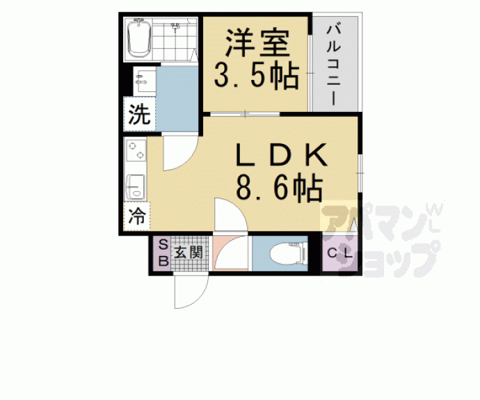 【仮称）山科区東野中井ノ上町ＡＰ】間取